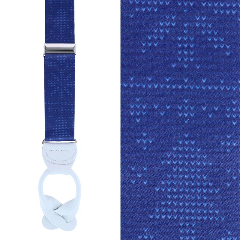 Trafalgar Men's Ugly Christmas Sweater Silk Button End Suspenders — image 2 of 3